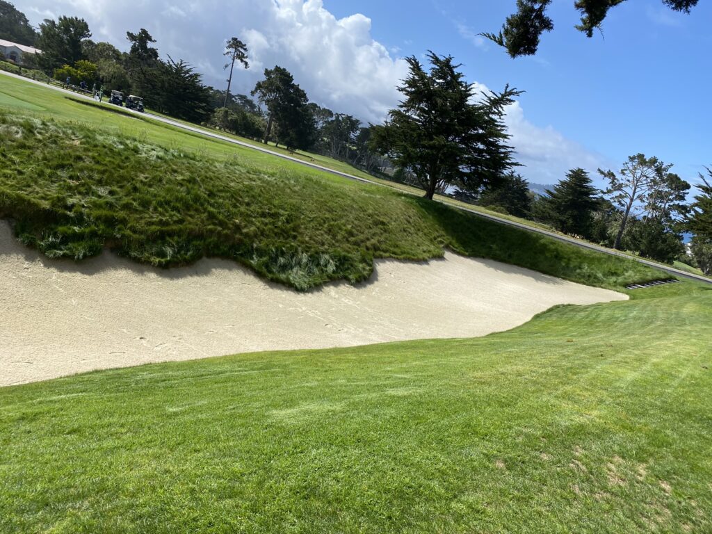 This Bunker on the Approach to Number 2 Green at Pebble Beach is Deeper Than it Seems...